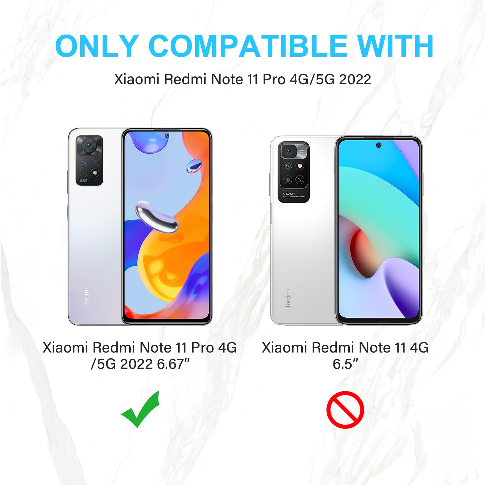 RKINC Vetro Temperato Privacy per Xiaomi Redmi Note 11 Pro, 11 Pro 5G, [3 Pezzi] Pellicola Protettiva salvaschermo, Angolo di privacy migliorato, Durezza 9H, senza bolle