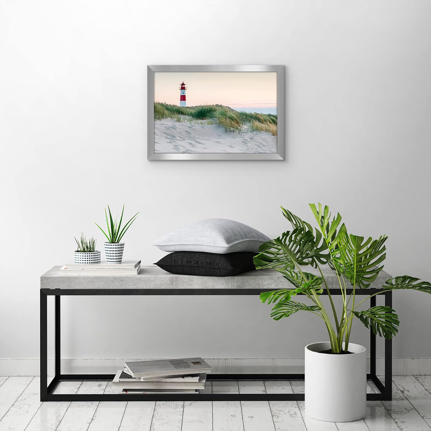 Americanflat 12x18 Poster Frame with Polished Plexiglass - Silver Picture Frame - Wide Photo Frames Made of Engineered Wood for Vertical or Horizontal Wall Display - Epic Collection - Silver
