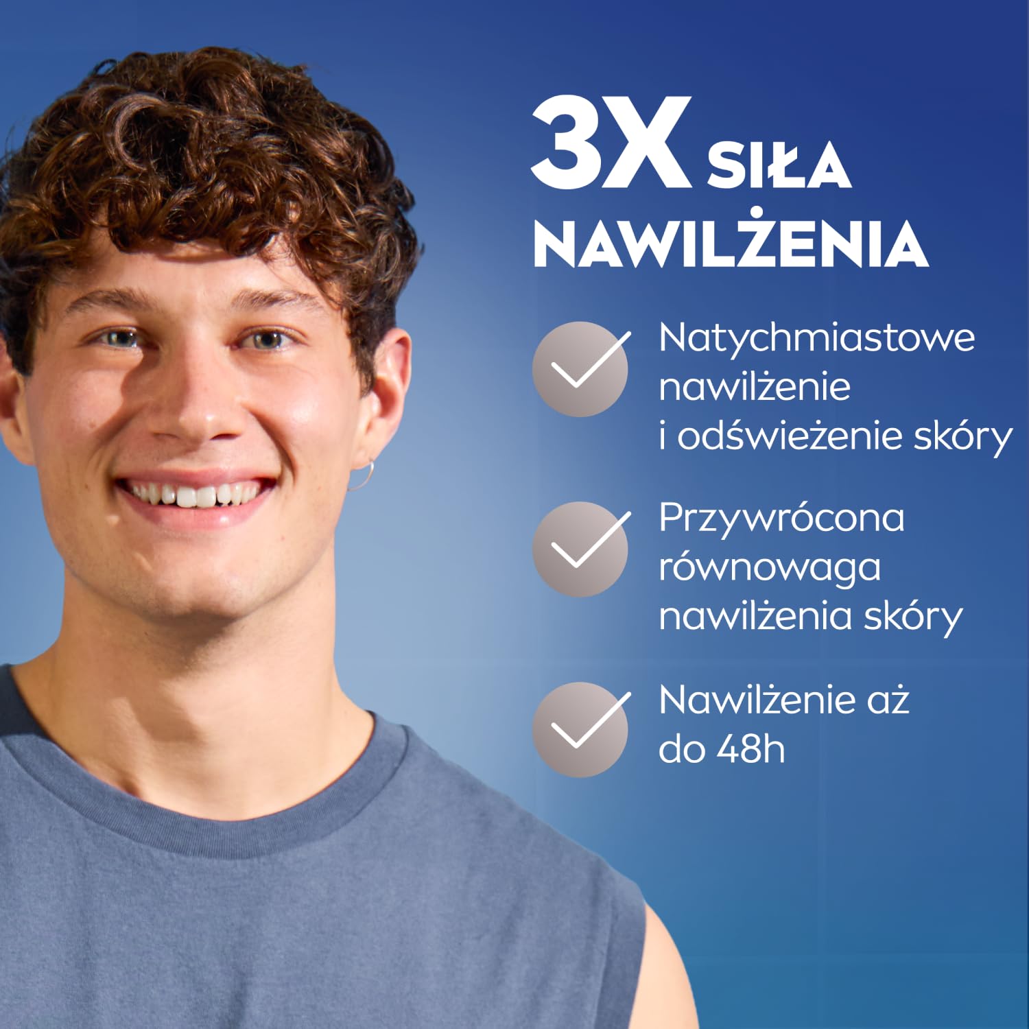 NIVEA MEN HYDROCARE 48h Męski Krem nawilżający do twarzy z prowitaminą B5 i aloesem 75 ml