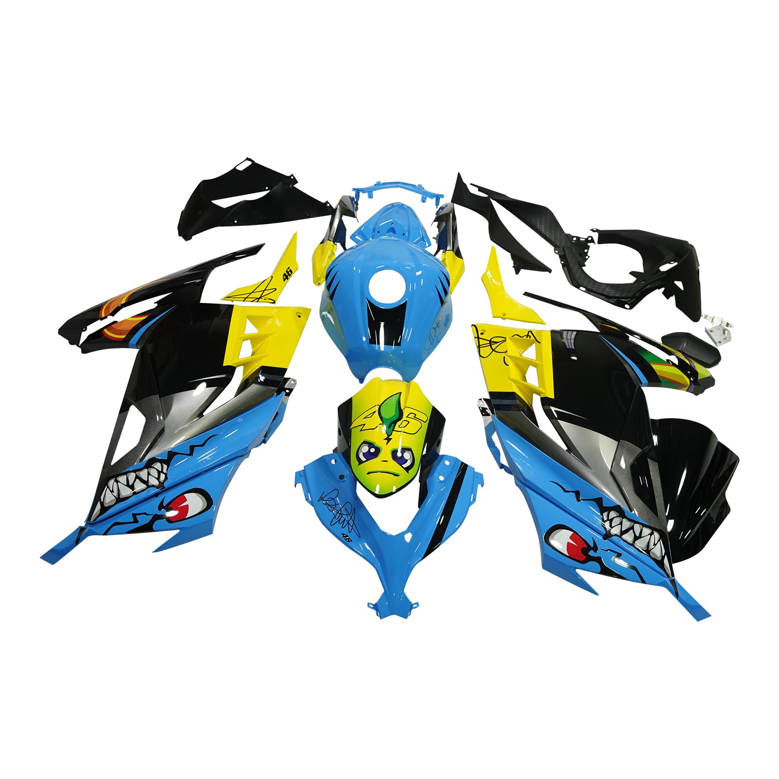 Amazon.com: ZXMOTO Blue Shark Fairing Bodywork Kit Fit for