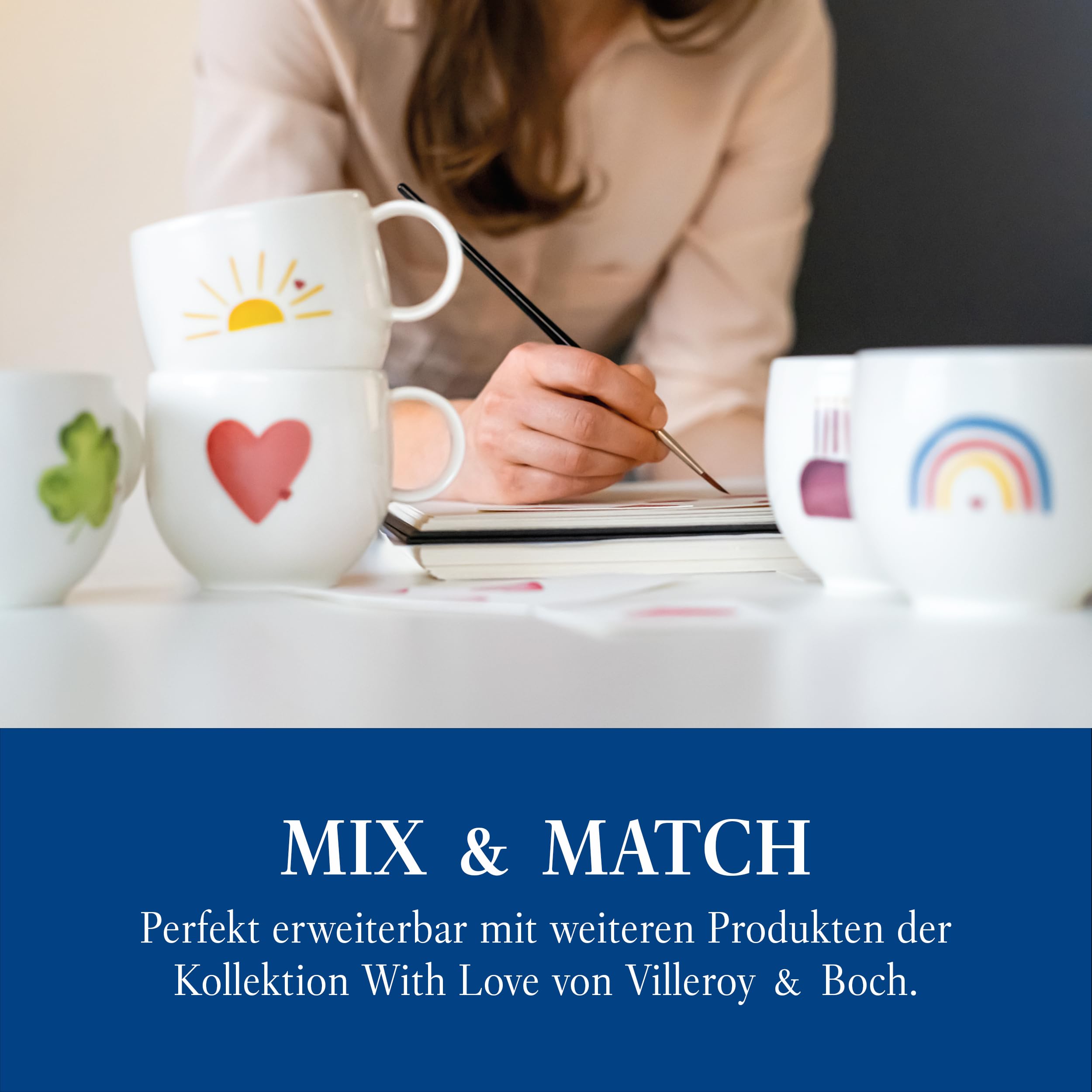 Villeroy & Boch – With Love Müslischale Weiß Sending Love, Spülmaschinenfest, Mikrowellensicher, Schale Herz, Bowl, Schüssel klein, Salatschüssel, Suppenschüssel, Geschenk, Premium Porzellan