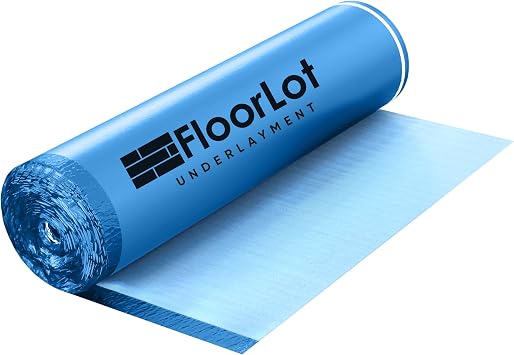 BlueStep Underlayment with Moisture Barrier for Laminate and Wood Floors, 200 sq.ft Roll