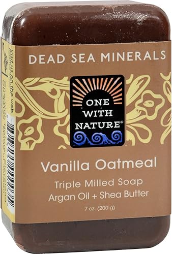 One with Nature - Jabón de avena mineral de vainilla del Mar Muerto, 7 onzas (paquete de 3)