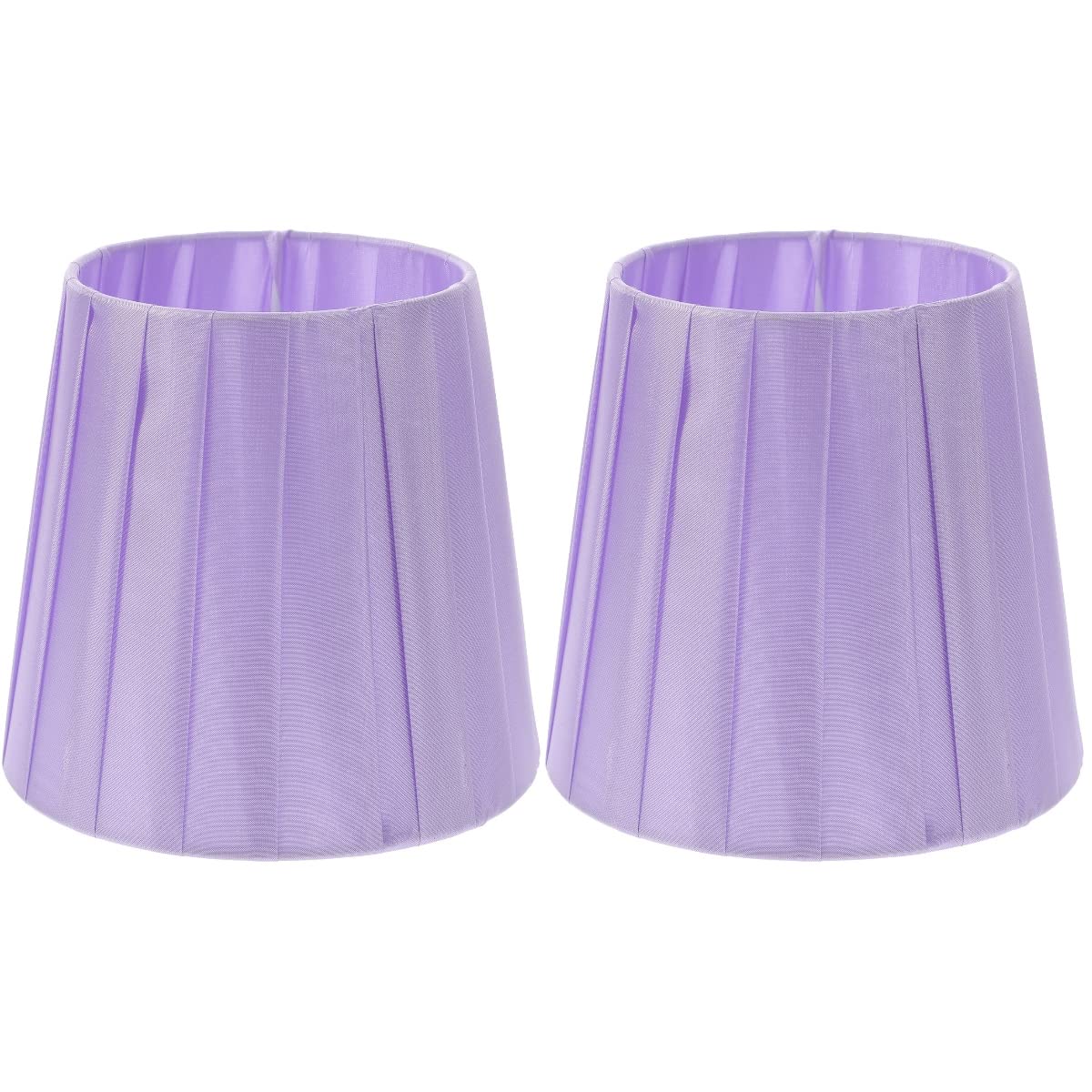 Lurrose 2pcs fabric lampshade chandelier shades cloth lamp shade Replacement Lamp Shades table lamp covers small clip on lampshade cylinder lamp shade e27 iron floor lamp purple Drum