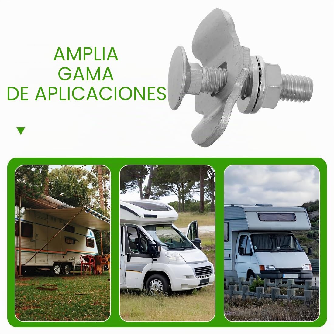 M8 Accesorios de Rosca para Carril de Aerolíneas, Accesorios de Rosca M8 x 40MM, para Carril de Aerolíneas, Coche, Moto, Amarre, Instalación, DIY, Acero Inoxidable(5 Piezas