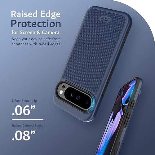Vista 129 de TUDIA MergeGrip - Funda para Google Pixel 7a 2023, [probada en caídas de grado militar] borde elevado para protección de pantalla y cámara, doble