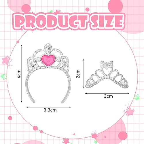 Miniatura 2 de Sumind Juego de 20 piezas de joyería de accesorios para muñecas, 10 collares y 10 coronas, joyería de vestir para muñeca de 11.5 pulgadas