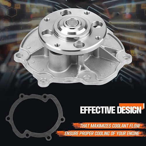 Miniatura 2 de AW5103 Kit de bomba de agua para motor con junta para Chevy y GMC y Cadillac y Buick & Pontiac & Saab y Suzuki y Saturn, para Camaro, Equinox,