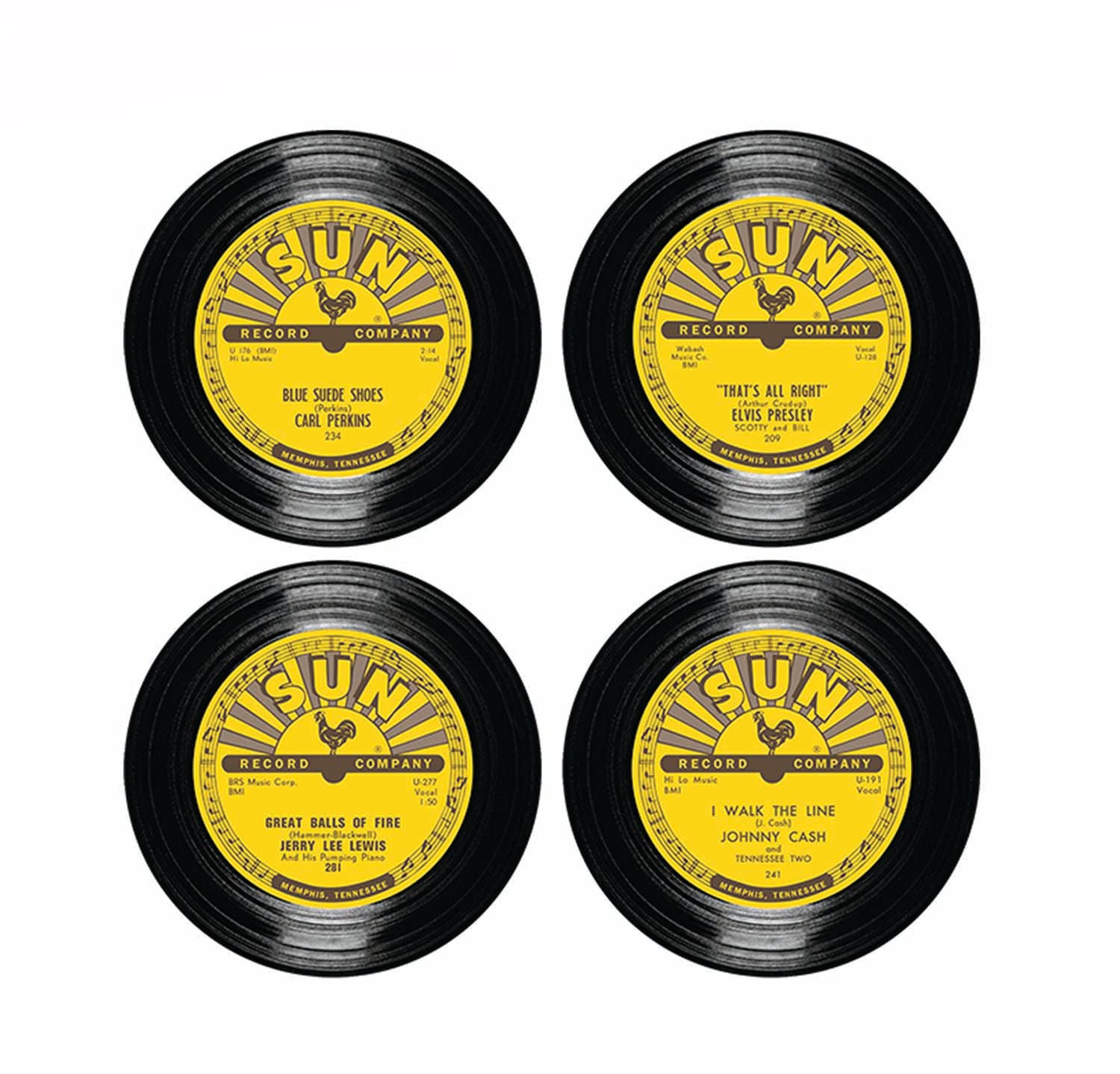 Sun Records Coasters, Set of 4 - Mid-South Products