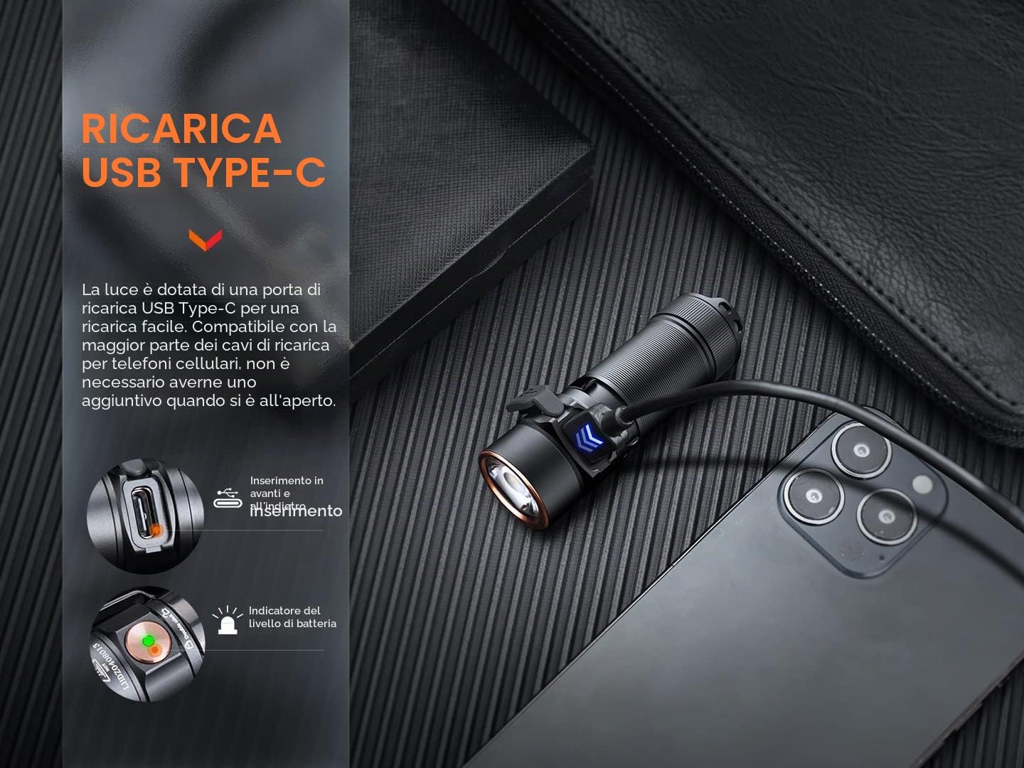 fenix E18R v2.0, mini torcia EDC ricaricabile | 1200 lumen | 146 m | 200 ore max | tappo posteriore magnetico | clip corpo bidirezionale | modalità chiaro di luna da 1 lumen | porta di ricarica USB-C