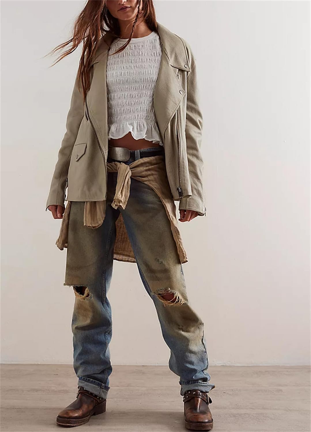 Women Tank top Summer Smocked Tops Cap Sleeve Ruffle Hem Shirred Shirt Y2k Going Out Tops Vacation Beach Outfits - Image 5