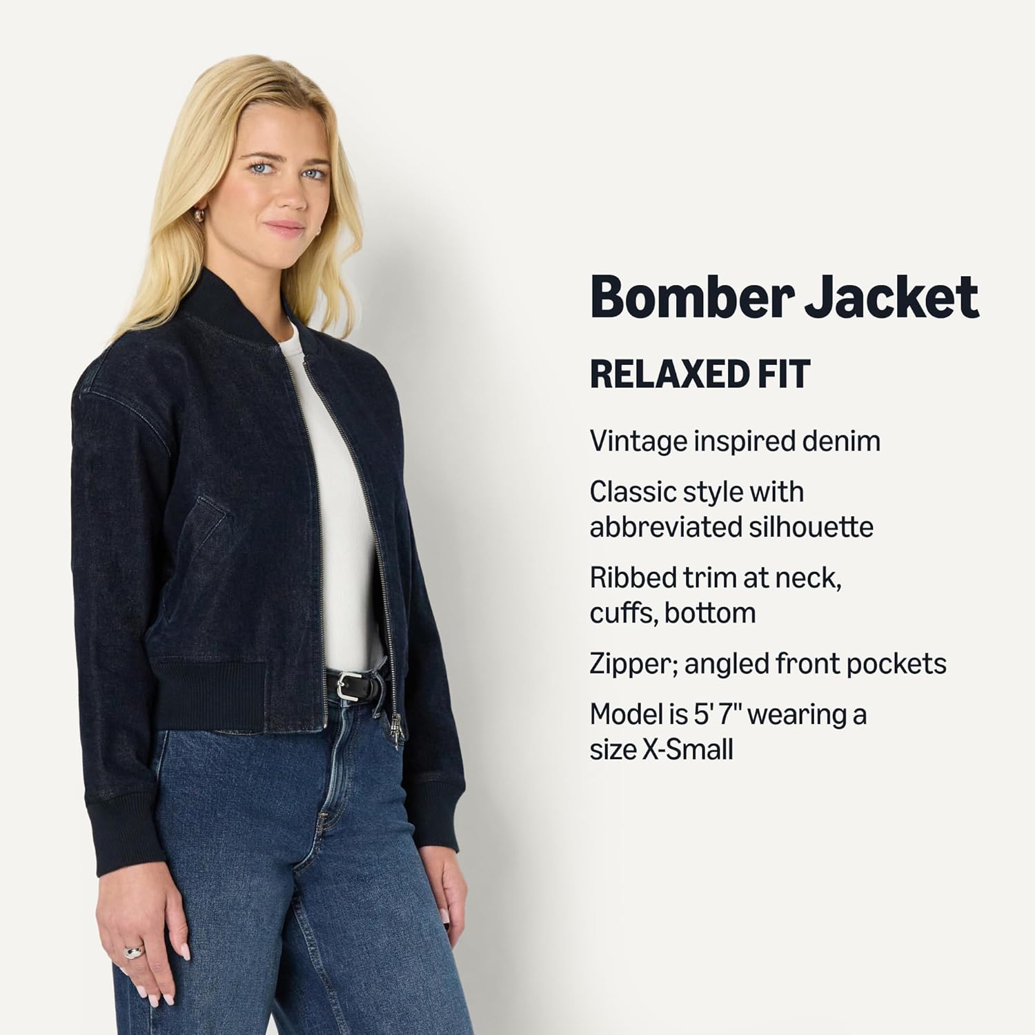 Amazon Essentials (Demi's Pick) Women's Relaxed-Fit Bomber Jacket - Image 2