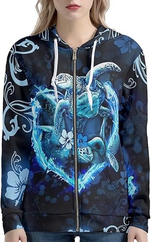 Yuuxorilu - Sudaderas con capucha y cremallera para mujer, manga larga, para otoño, de gran tamaño, chaqueta Y2K con bolsillos