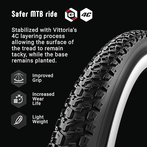 Miniatura 6 de Vittoria Mezcal - Neumático de bicicleta de montaña para condiciones de terreno duro, rendimiento XC-Trail TNT MTB - Negro