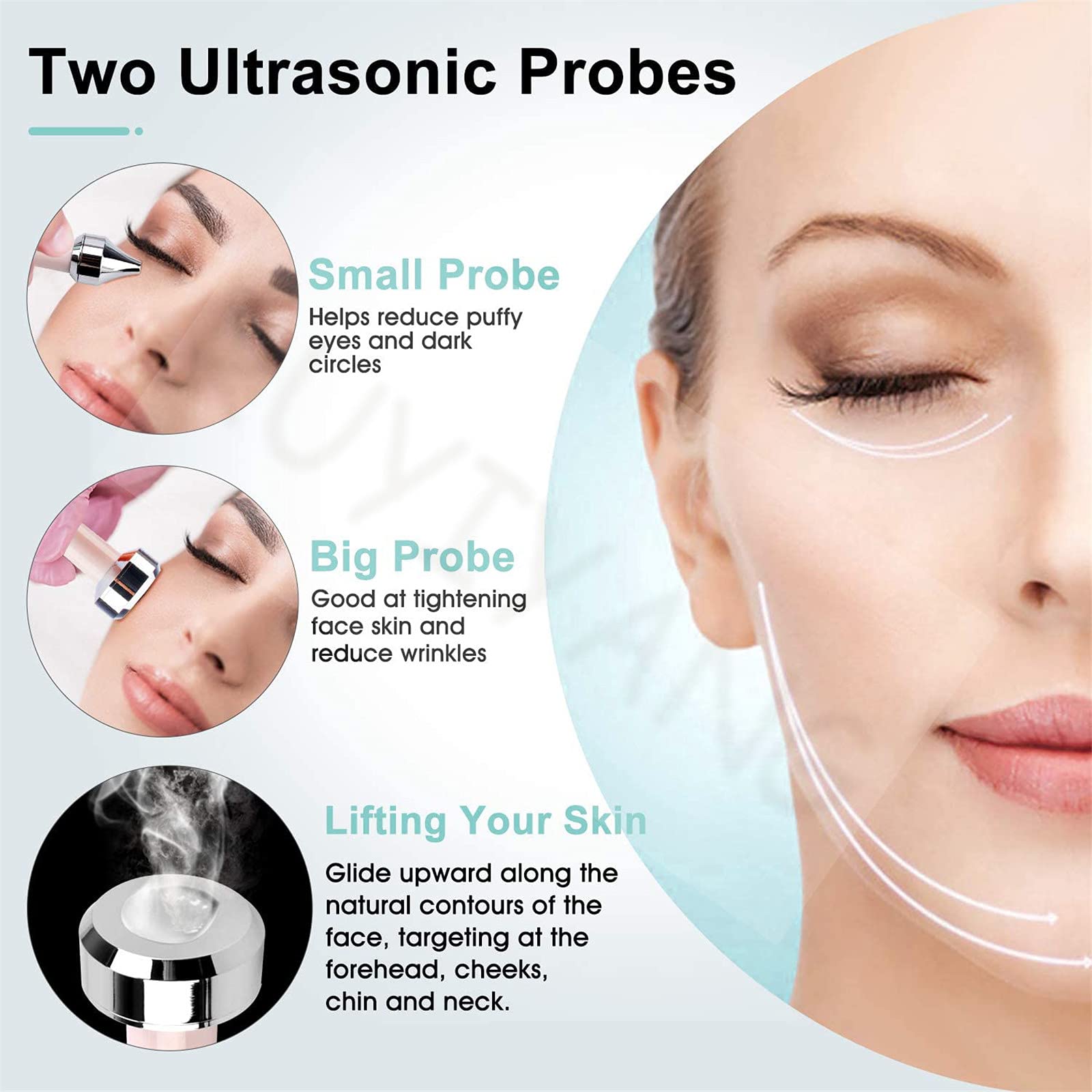 5 En 1 Machine De Microdermabrasion Diamant Machine De Rajeunissement De Peau Nettoyage Facia Équipement De Salon De Beauté Pour Le Visage Pour Nti-Âge Pour Enlèvement De Rides