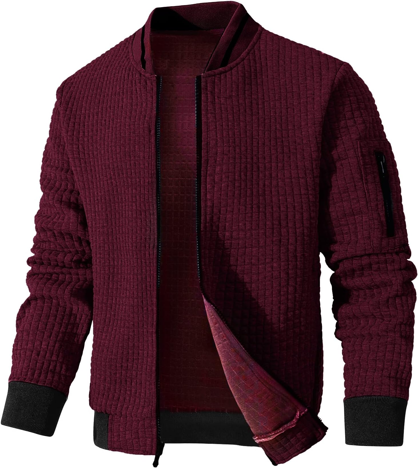 Mens Lightweight Jacket Casual Bomber Jacket Varsity Coat