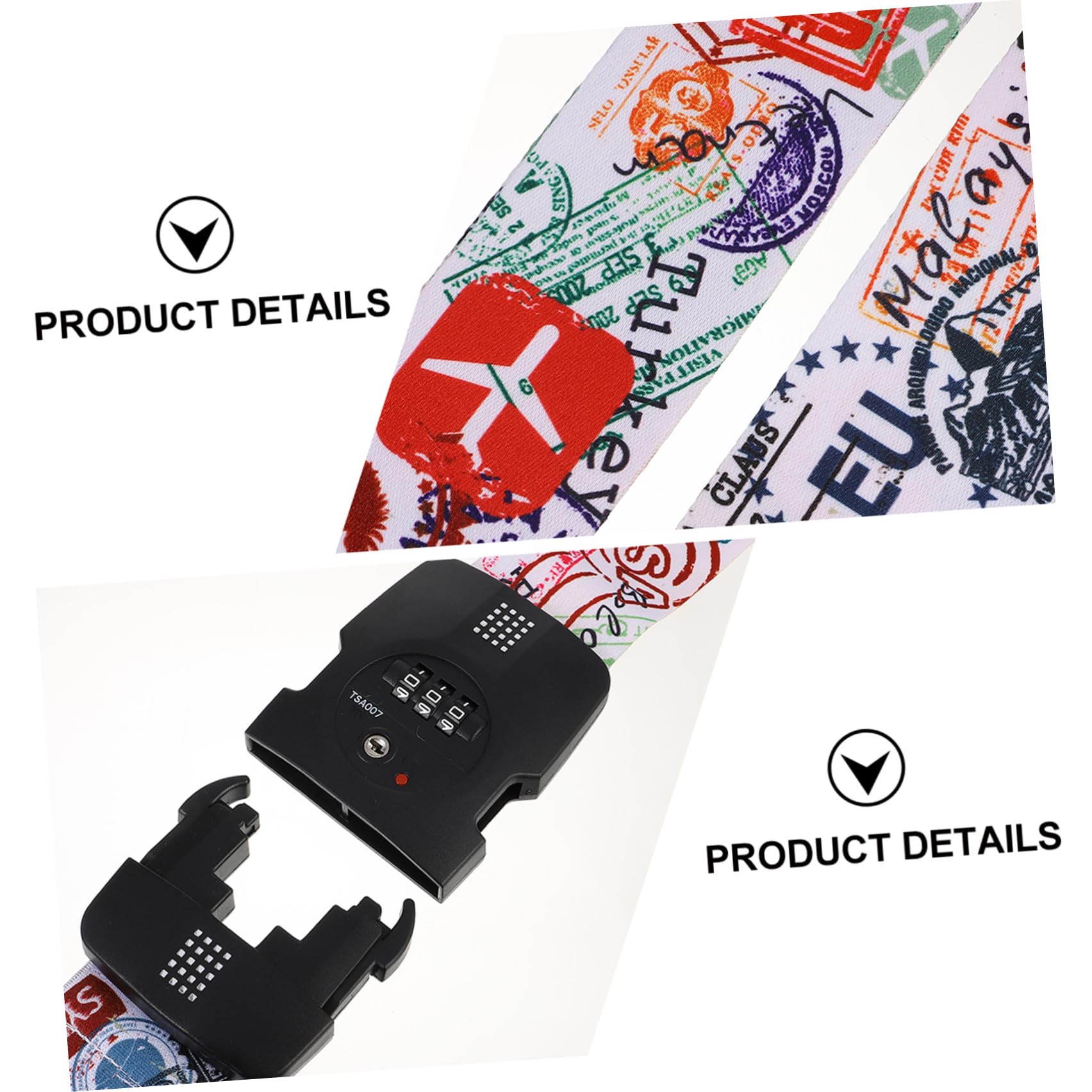2 Stück Verstellbare Koffer Packgurte aus Polyester mit Kreuz Design Reißfest und Farbecht als Reisesicherheitsgurt für Gepäck und Koffer