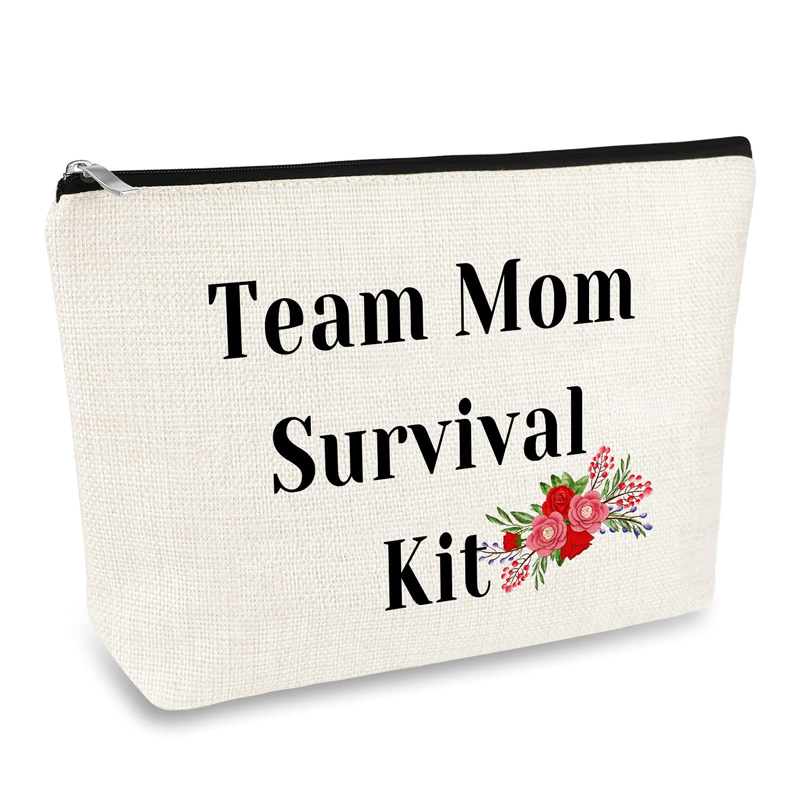 Team Mom Leader Gift Cosmetic Bag for Women Thank You Gifts for Coach Makeup Bag Christmas Birthday Present for Coach Team Mom Football Basketball