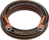 Vista 19 de Giraffe Tools - Manguera conectora corta de jardín de 15 pies x 5/8 pulgadas, resistente, flexible, ligera, material híbrido con mango giratorio