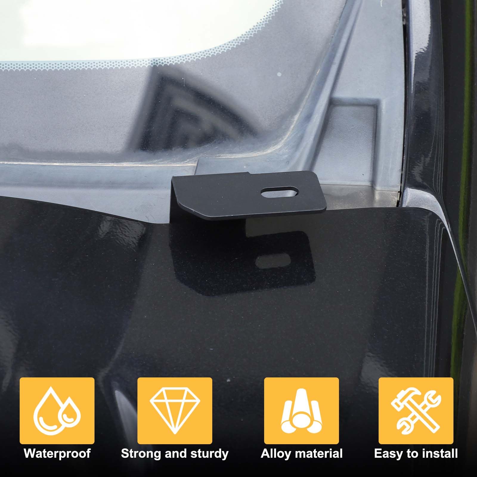 Soporte de barra de luz para capó adecuado para Ford Ranger 2015-2022, resistente a los golpes, soporte de luz de trabajo para accesorios Ford Ranger, accesorios de ajuste para exteriores de coche