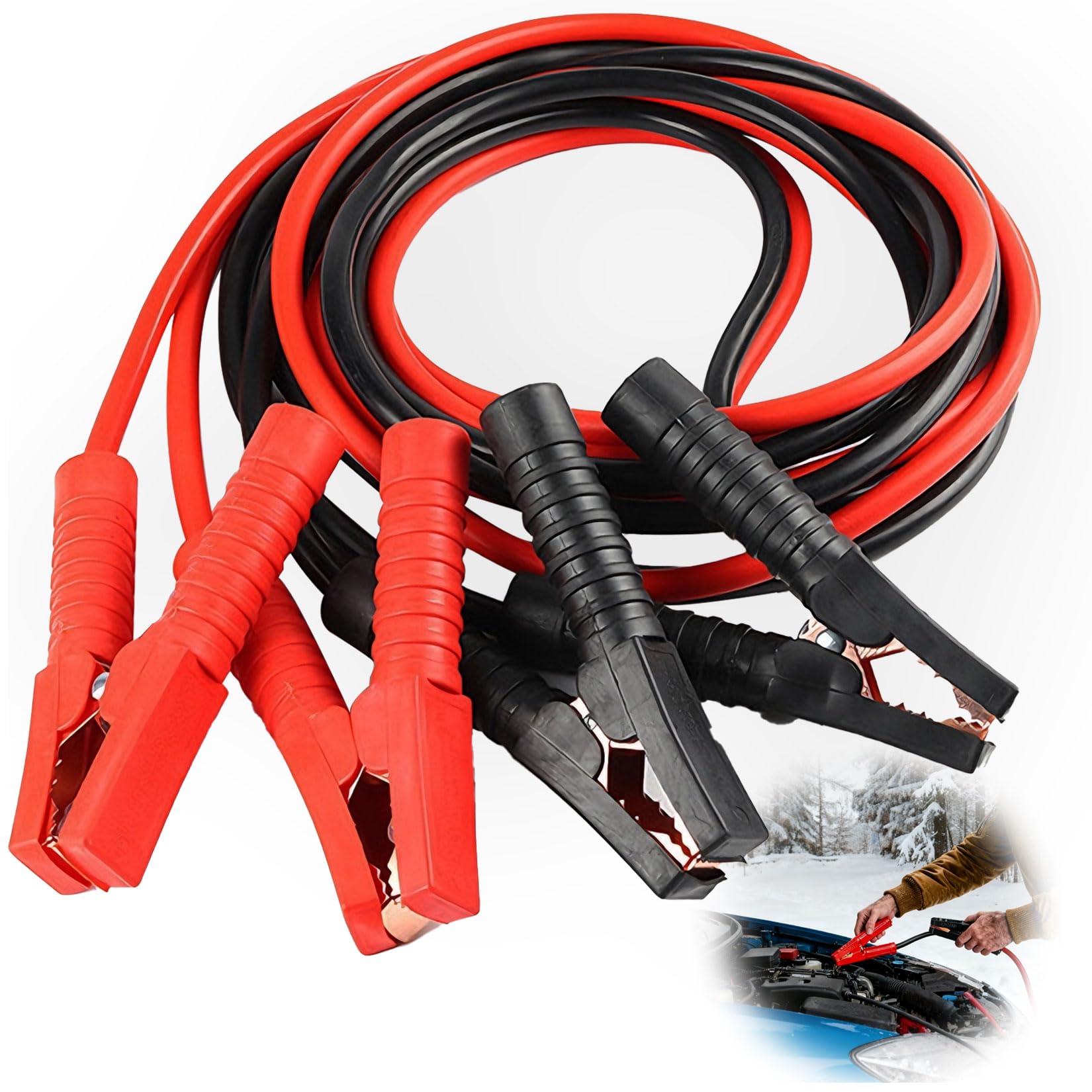 Herbst Câble de démarrage 6 m 3000 A pour voiture 16 mm² | Câble de démarrage pour voiture et camion