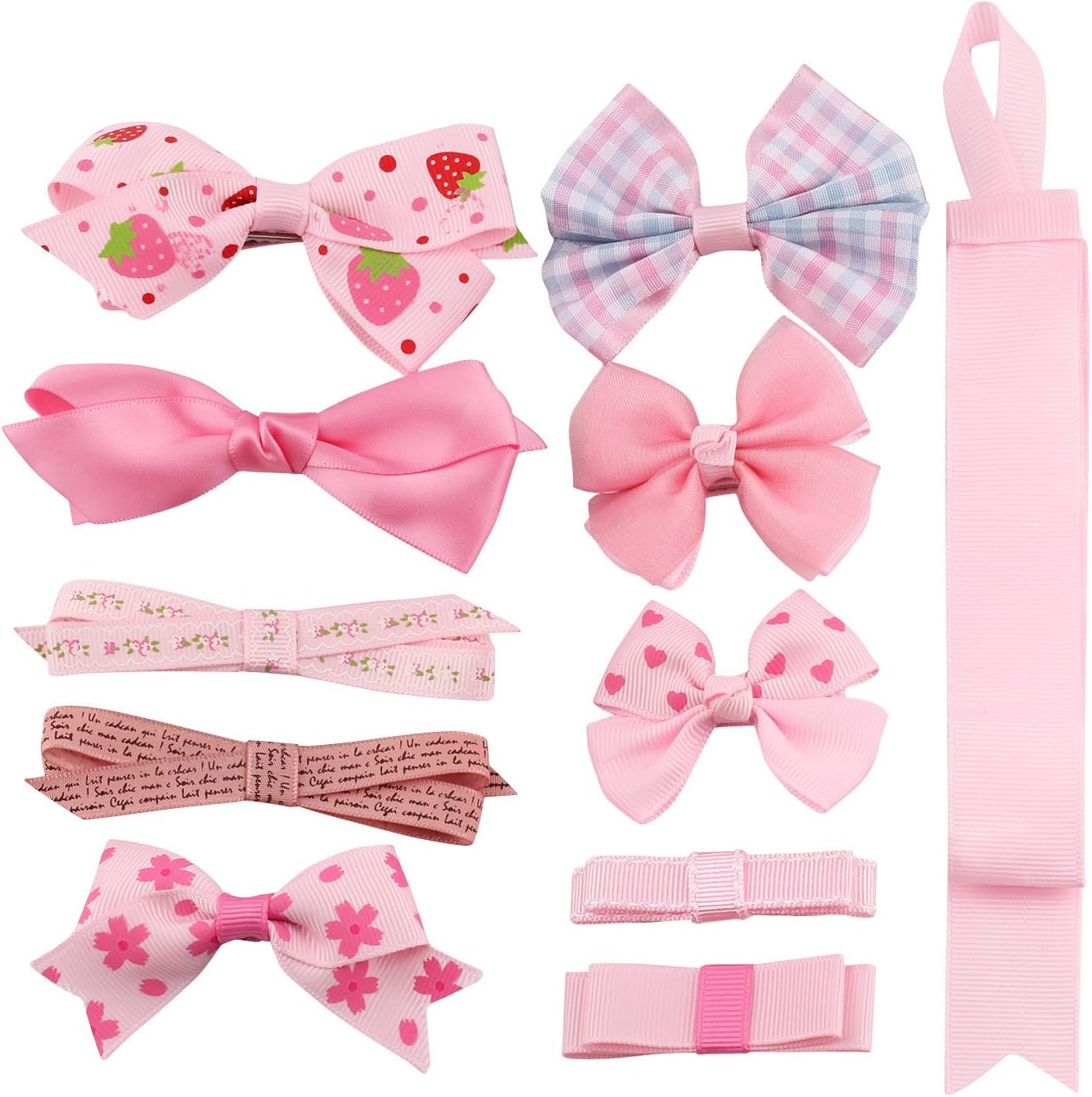 KOONY Baby Girls Kids Hair Bow Clips Barrettes With Boutique Hair Bows Holder