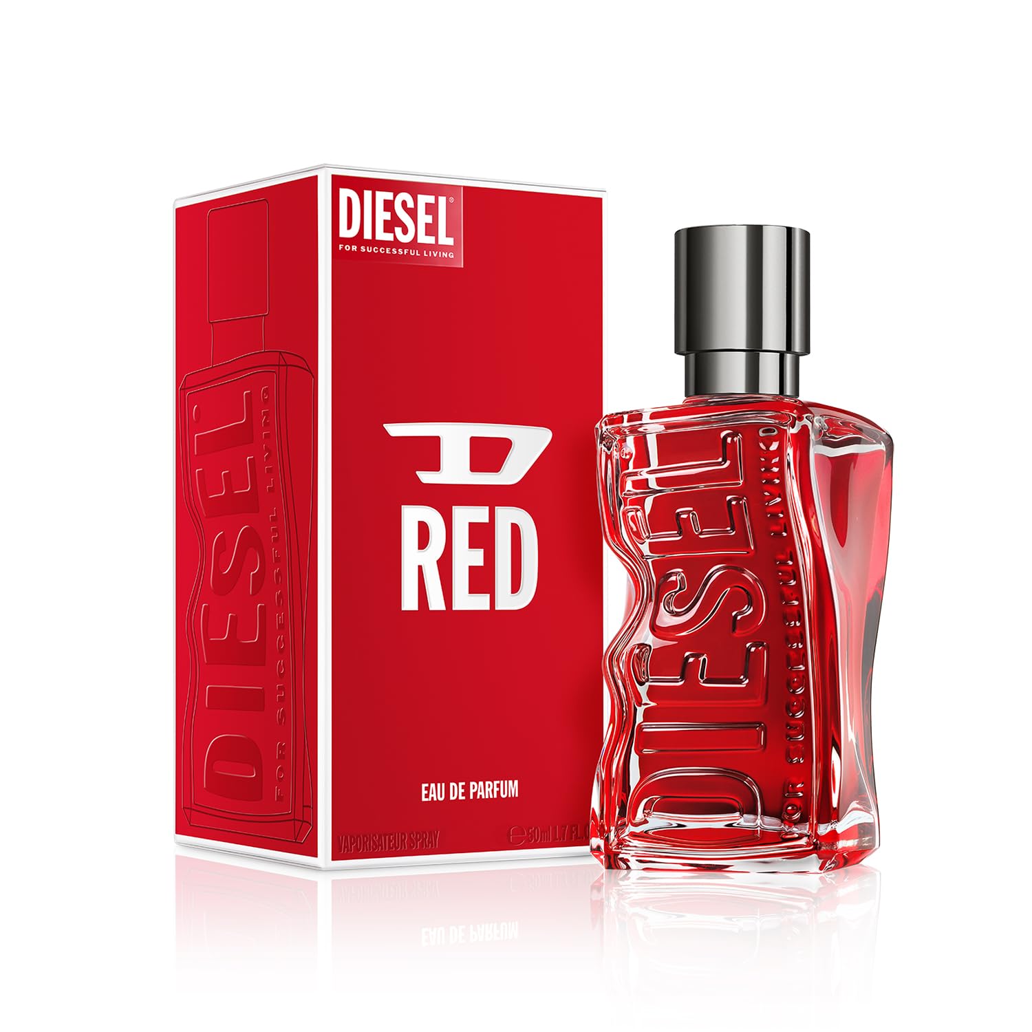 DIESEL D Red - Woda perfumowana dla mężczyzn - Aromatyczna paproć - Soczysty grejpfrut, lawenda prowansalska i drewno sandałowe - Długotrwały - Spray w sprayu