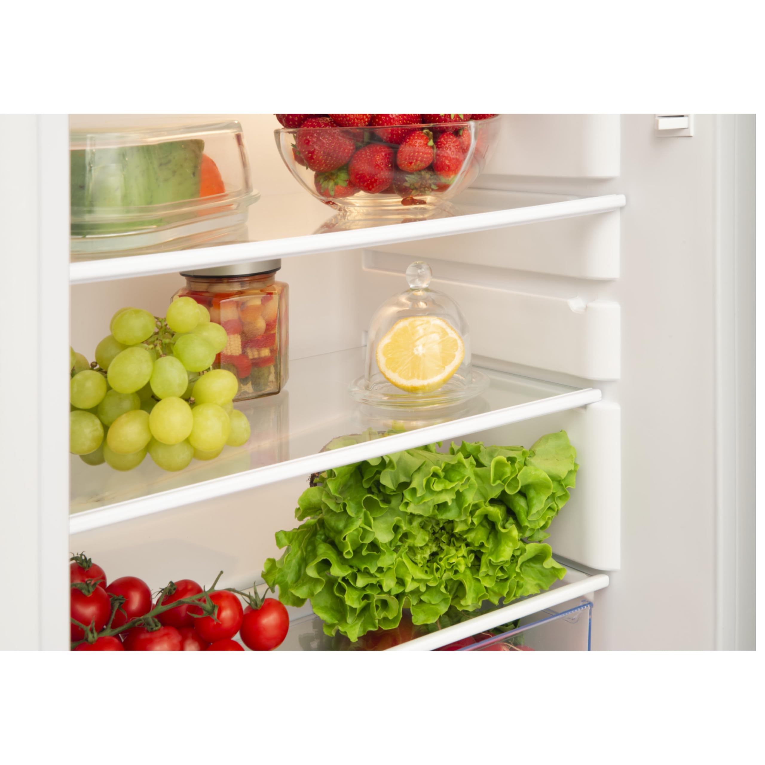 Amica Kühl Gefrierkombination freistehend mit Gefrierfach oben 105 cm Höhe 112 l Nutzinhalt LED Beleuchtung FrostControl - Weiß