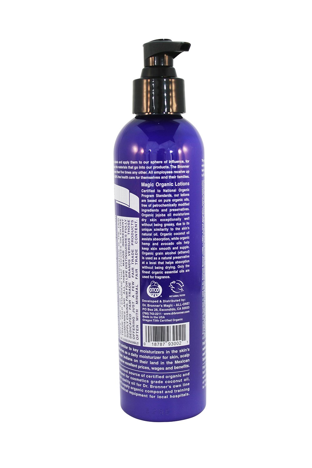 Dr. Bronner's & All-One Organic Lotion for Hands & Body, Peppermint, 8-Ounce Pump Bottles (Pack of 2) by Dr. Bronner's BEAUTY (English Manual)