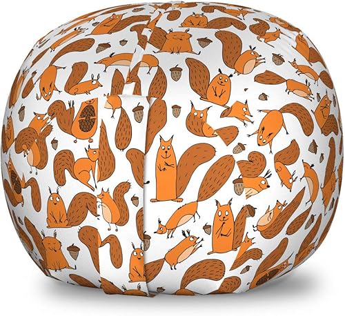 Miniatura 154 de Lunarable Silla de almacenamiento para adolescentes, coloridos patines de estilo retro, para actividades juveniles, para niñas y niños, divertido