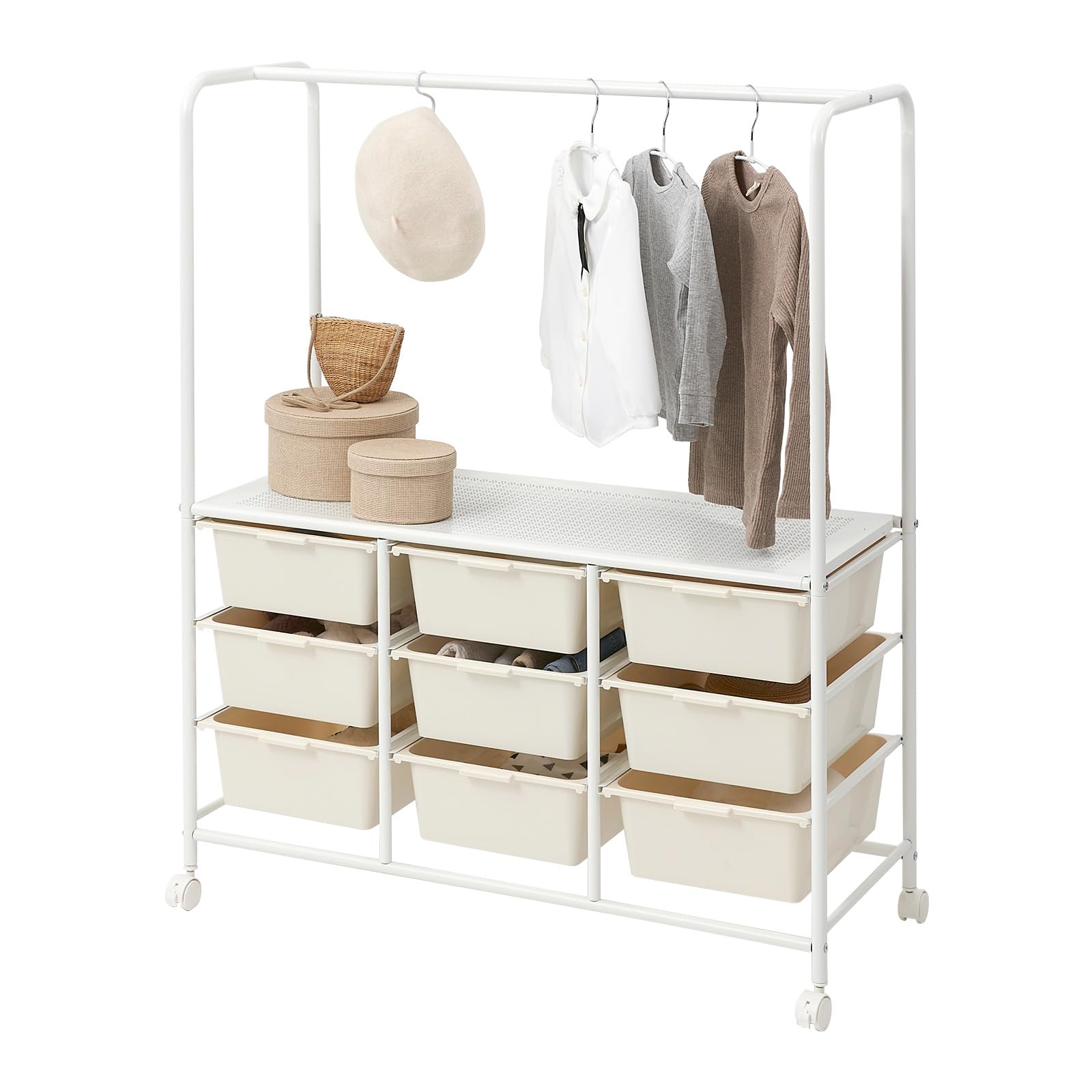 Amazon｜LOWYA ロウヤ ハンガーラック ランドセルラック キャスター