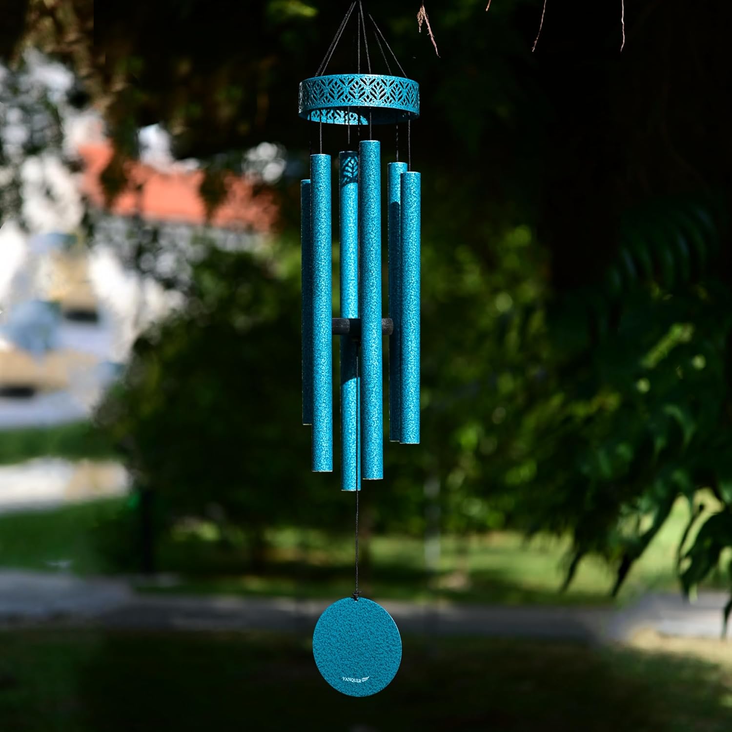 Vanquer Wind Chimes for Outside Deep Tone - 38'' Wind Chimes Outdoor Clearance, Deep Tone, Soothing, Windchimes Outdoors, Memorial, Sympathy Gift, Garden Patio Yard, Home Décor (38" Water Vein Blue)