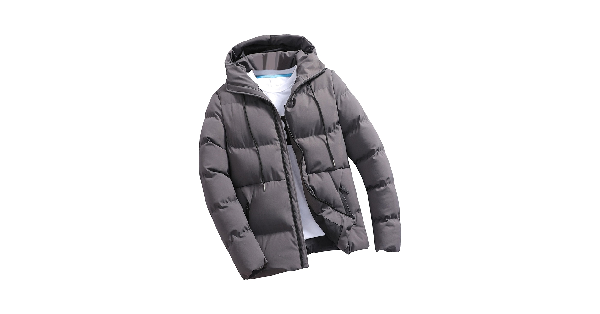 JEShifangjiusu Men'S Lightweight Puffer Jacket Hooded Full