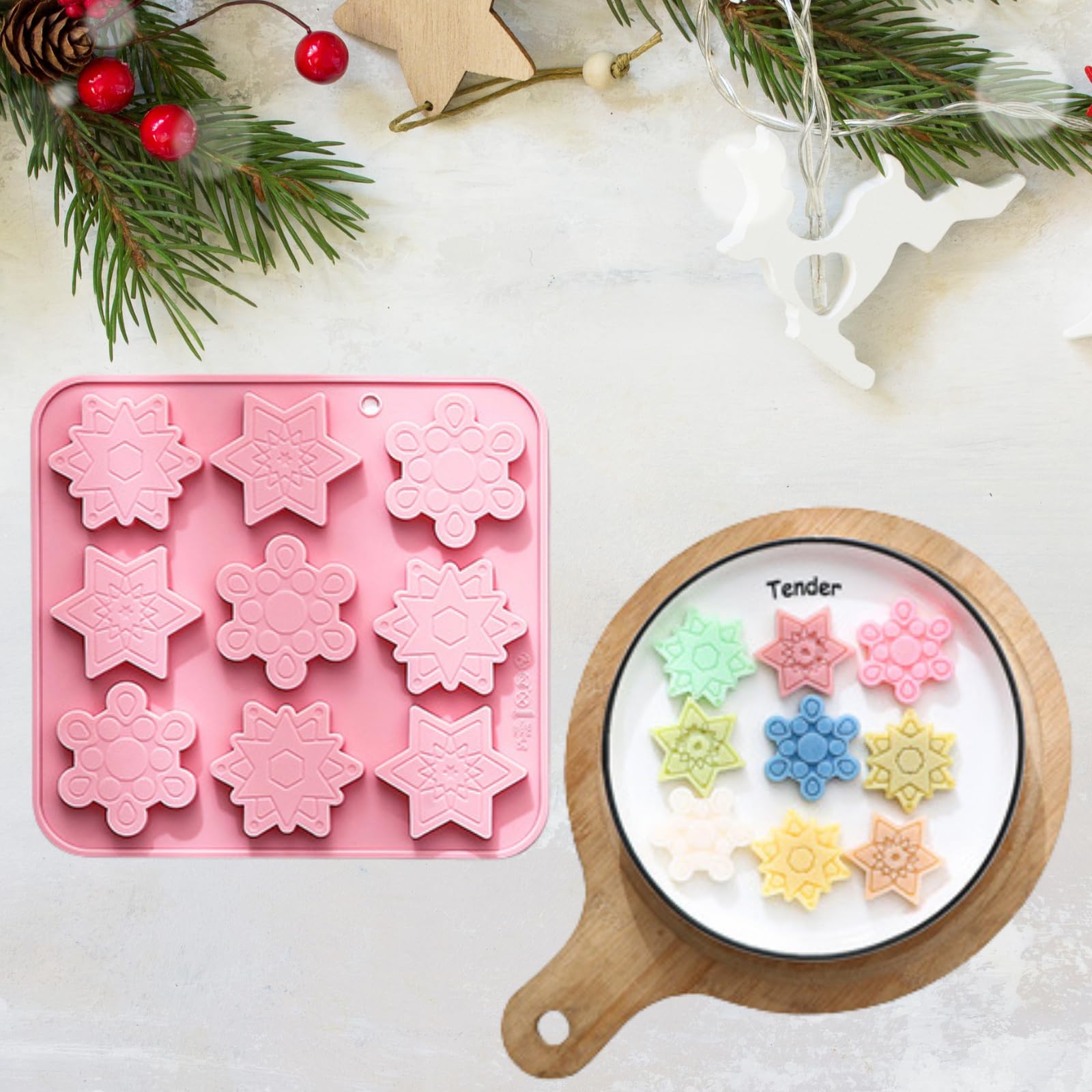 Fondant Mallen Kerst Sneeuwvlokken Vorm Ontwerp Siliconen Materiaal Chocolade Cake Decoratie Mal Snoep Mallen voor Bakken Sneeuwvlok Fondant Mallen Siliconen Fondant Mallen Kerst Sneeuwvlokken Vorm Ontwerp Siliconen Materiaal Chocolade Cake Decoratie Mal Snoep Mallen voor Bakken Sneeuwvlok Fondant Mallen Siliconen