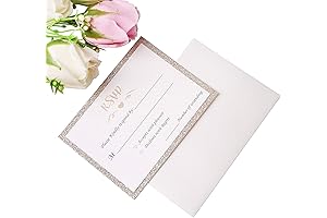 RSVP Gold Glitter RSVP Cards with Envelopes