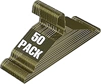 Vista 20 de SPECILITE Perchas de Alambre de Metal a Granel Paquete de 50 con Ranura, 16.7 Pulgadas, Calibre 12 Ultra Delgadas, Antideslizantes, para Trajes