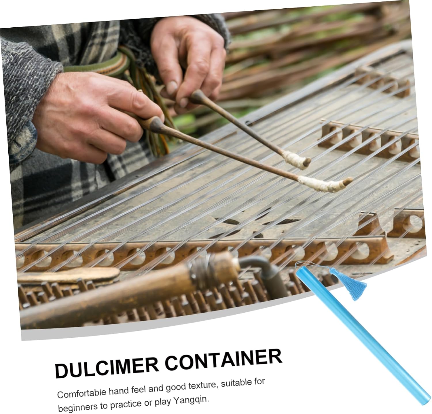 Milisten Dulcimer Storage Tube Sleeve Aluminum Alloy Yangqin Container for Musicians Portable Capacity for Beginners and Professionals for Yangqin Learners