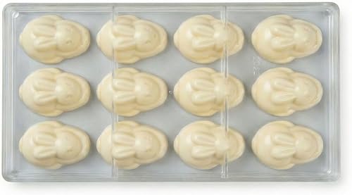 Pastry Tek 10.8 x 5.3 Inch Chocolate Shaping Molds, 10 Freezable Bunny Shaped Ca