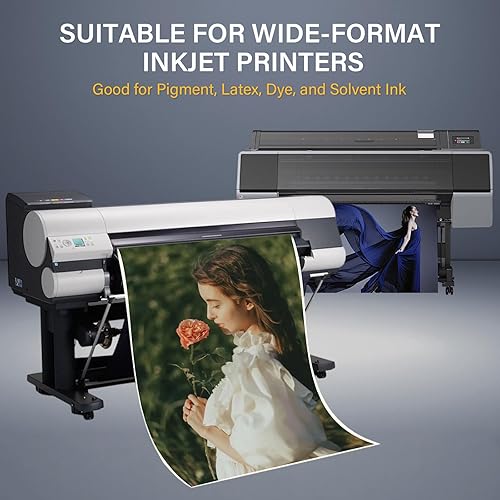 Miniatura 3 de -1 rollo de papel fotográfico brillante RC de alta calidad de 24 pulgadas x 100 pies de ancho, impresión de inyección de tinta. Nueva actualización,