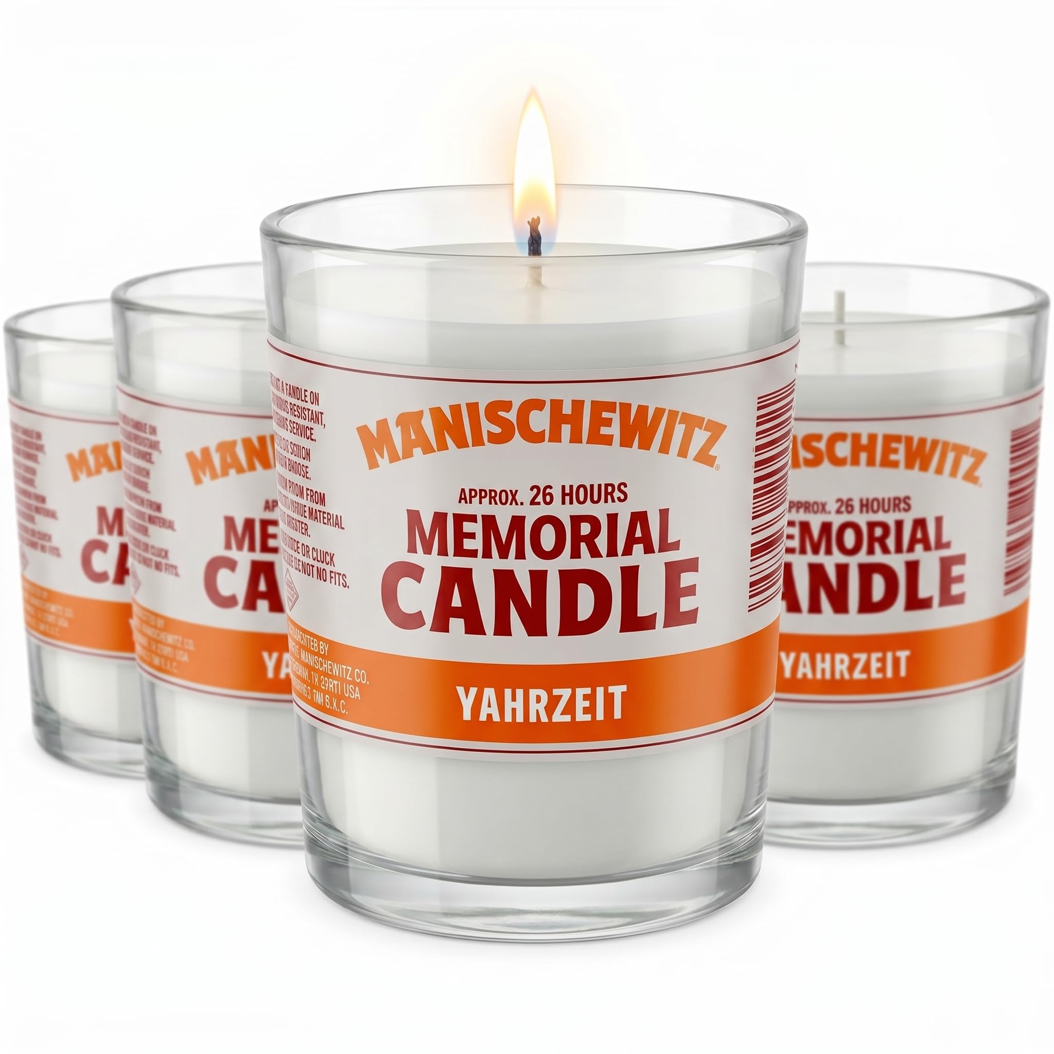 Amazon.com: Manischewitz 24 Hour Candles, 1 Day Glass Yahrzeit