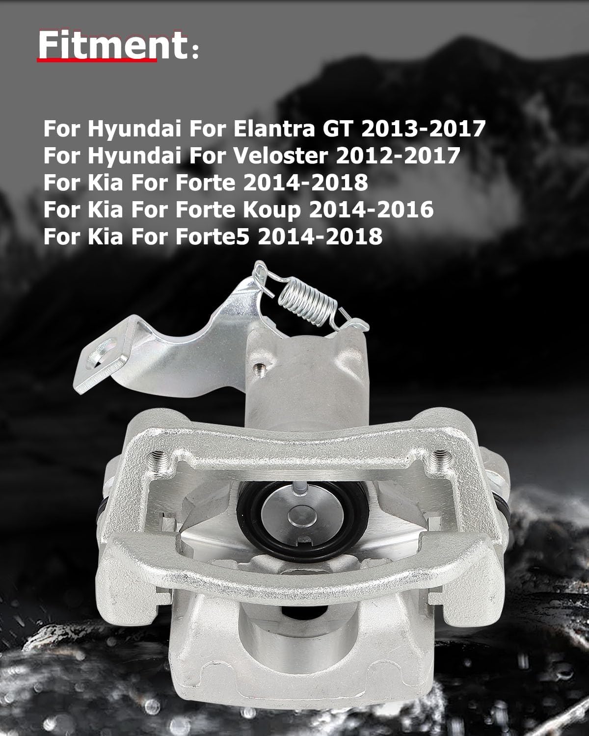 cciyu 19B6789 Rear Left Brake Caliper With Bracket For Hyundai For Elantra GT/For Veloster,For Kia For Forte/For Forte Koup/For Forte5