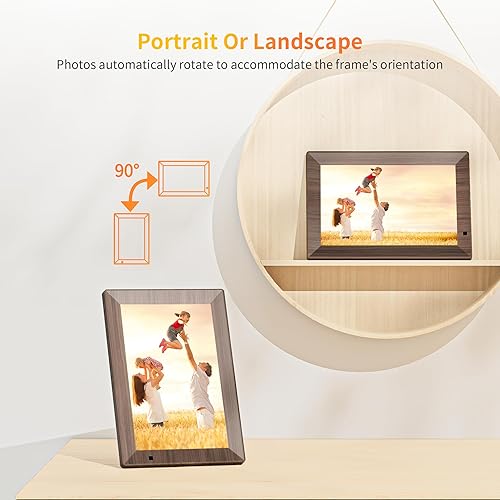 Miniatura 6 de HAOVM Marco de fotos digital WiFi inteligente de 10.1 pulgadas, pantalla táctil IPS HD de 1280 x 800, almacenamiento grande de 64 GB, 2 GB de RAM,