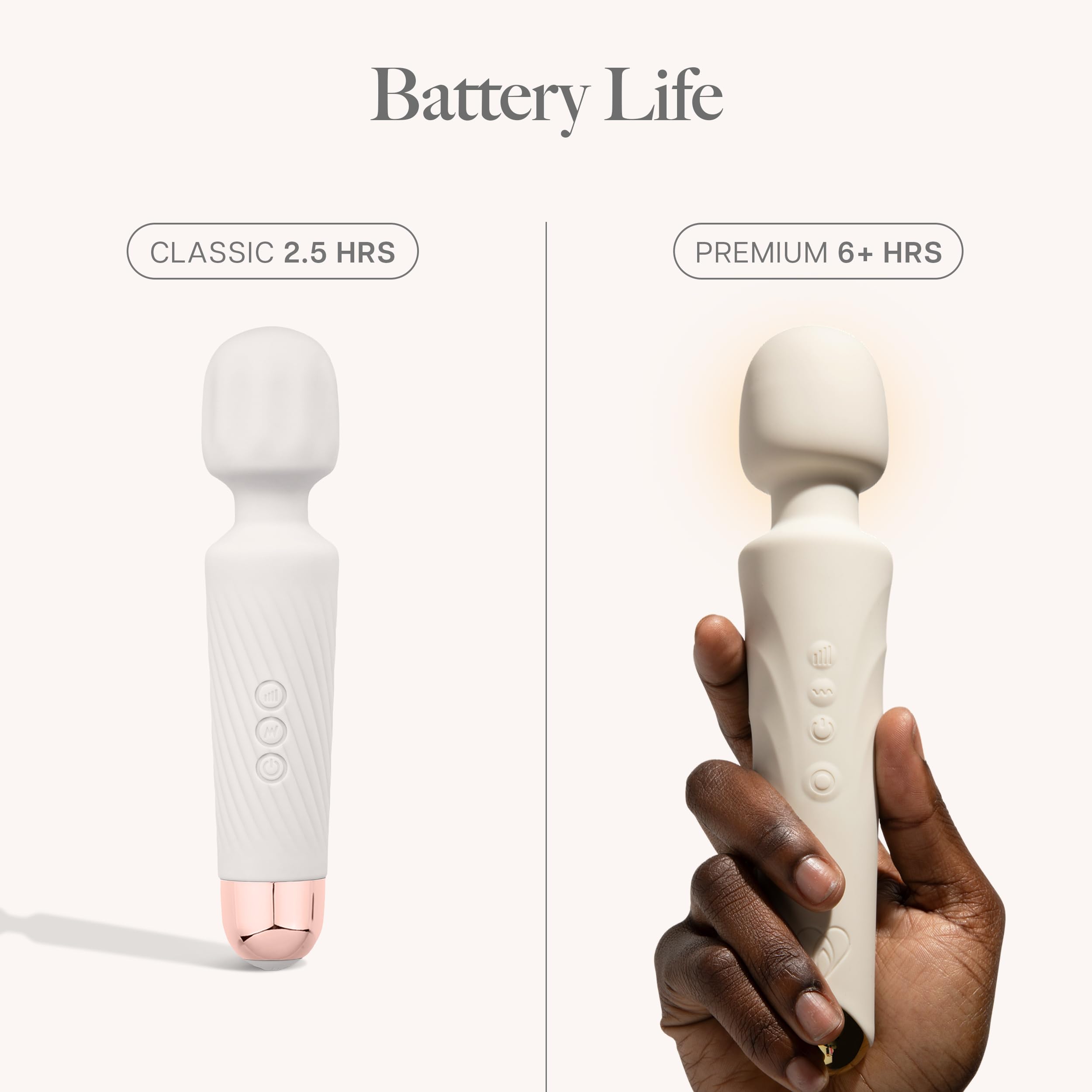 Ava Vibrator Sex Toys – Battery Life Ranging 1.5-6 Hours | Water Resistant Body Safe Silicone | Clitoral Vibrators Couples Sex Toy with Multi Patterns & speeds Vibrator for Women - 4 hrs - Black: Premium Beige