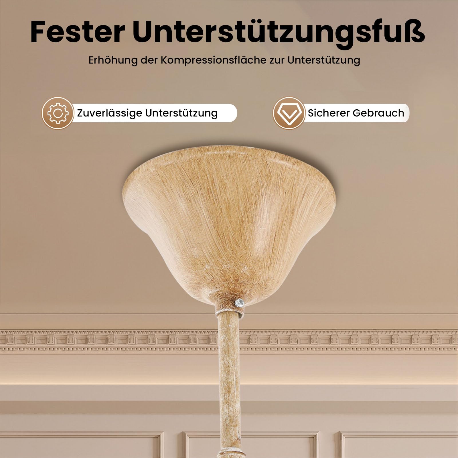6-Licht Geweih Kronleuchter, Retro Geweihlampe Deckenleuchte Deckenlampe Kronleuchter Harz Hirsch Hirschgewei Pendelleuchte Deckenlampen Licht HäNgelampe für Küche Esszimmer Bar [Energieklasse A++]