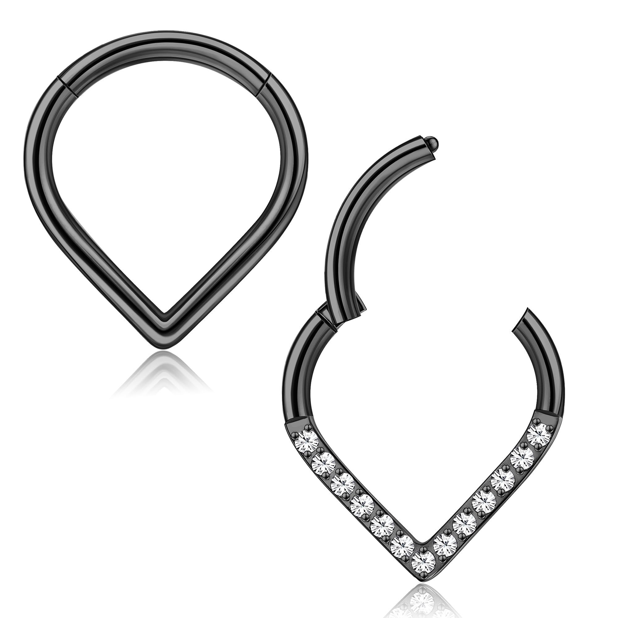 AdramataG23 Titanio Piercing Septum para Mujer Hombre 16G Piercing Nariz Aro Piercing Oreja Cartilago Hipoalergénico Tragus Helix Pendientes Septum Clicker Piercing Nariz Piercing Joyería