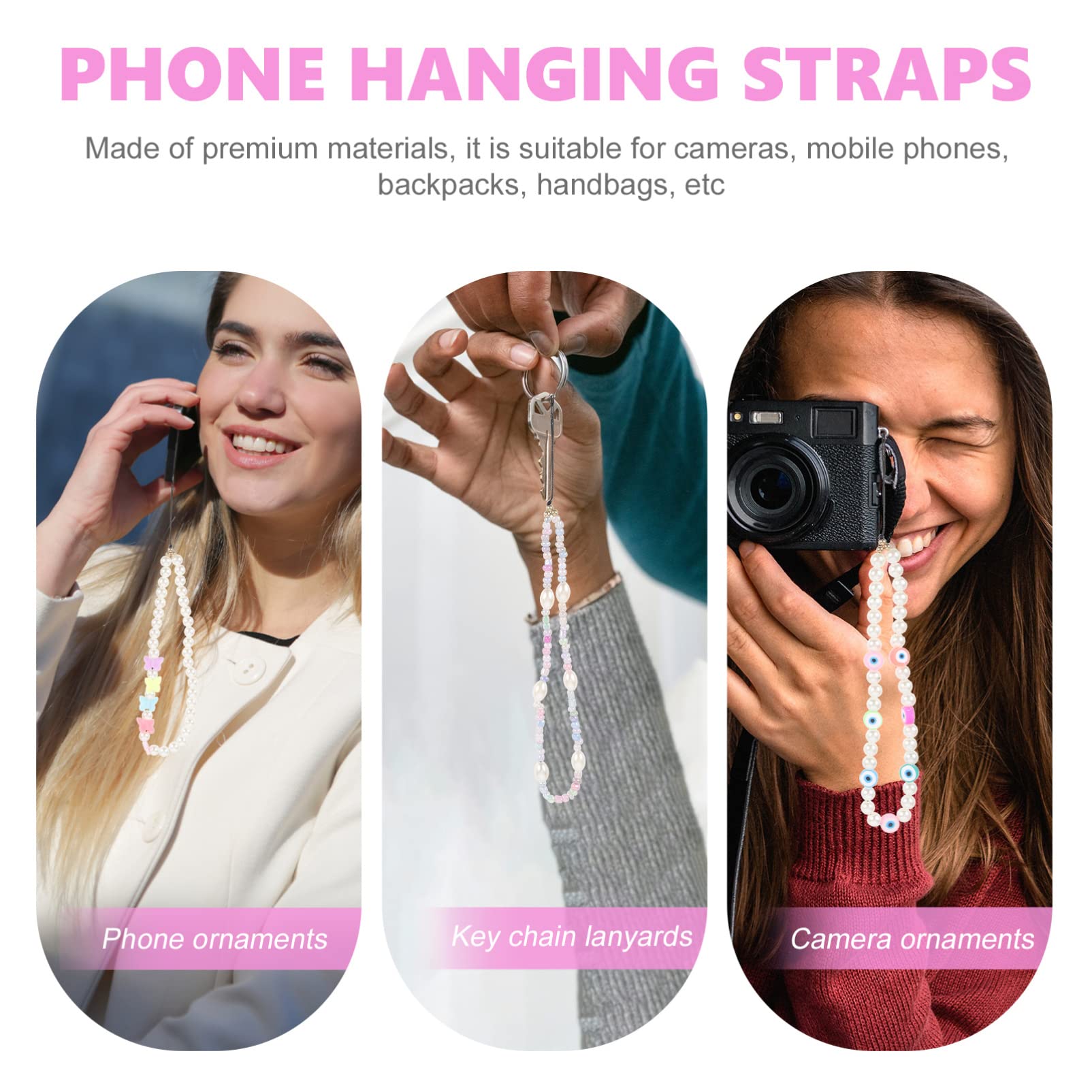DOITOOL Correas Para Teléfonos Móviles Colgante Tamishome Si Rosario Acollador Decoración Cordón Para Colgar El Teléfono Correas De Muñeca Para Colgar El Teléfono