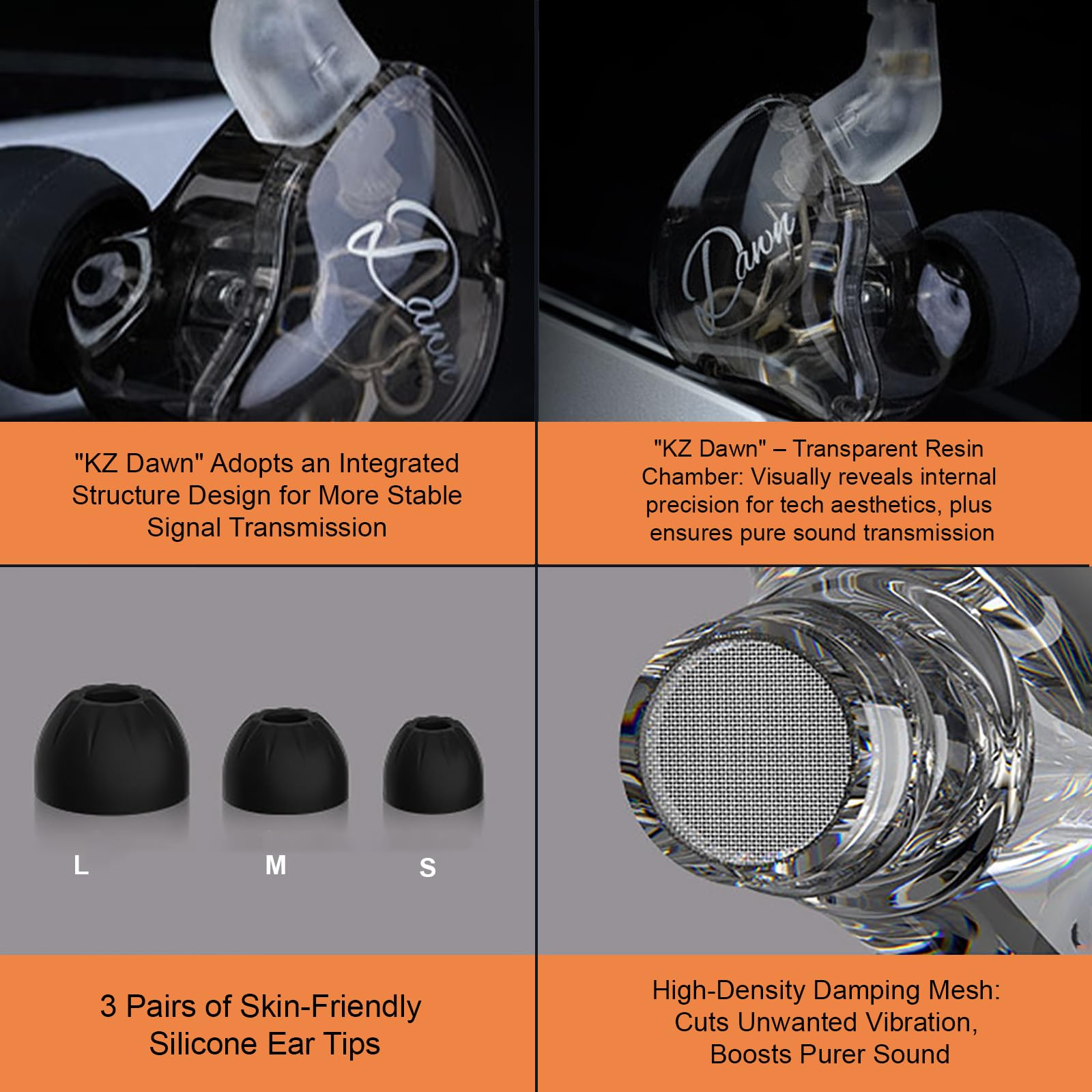 Amazon.com: KZ Dawn Wired Gaming Earbuds with Mic, IEM 3.5mm in