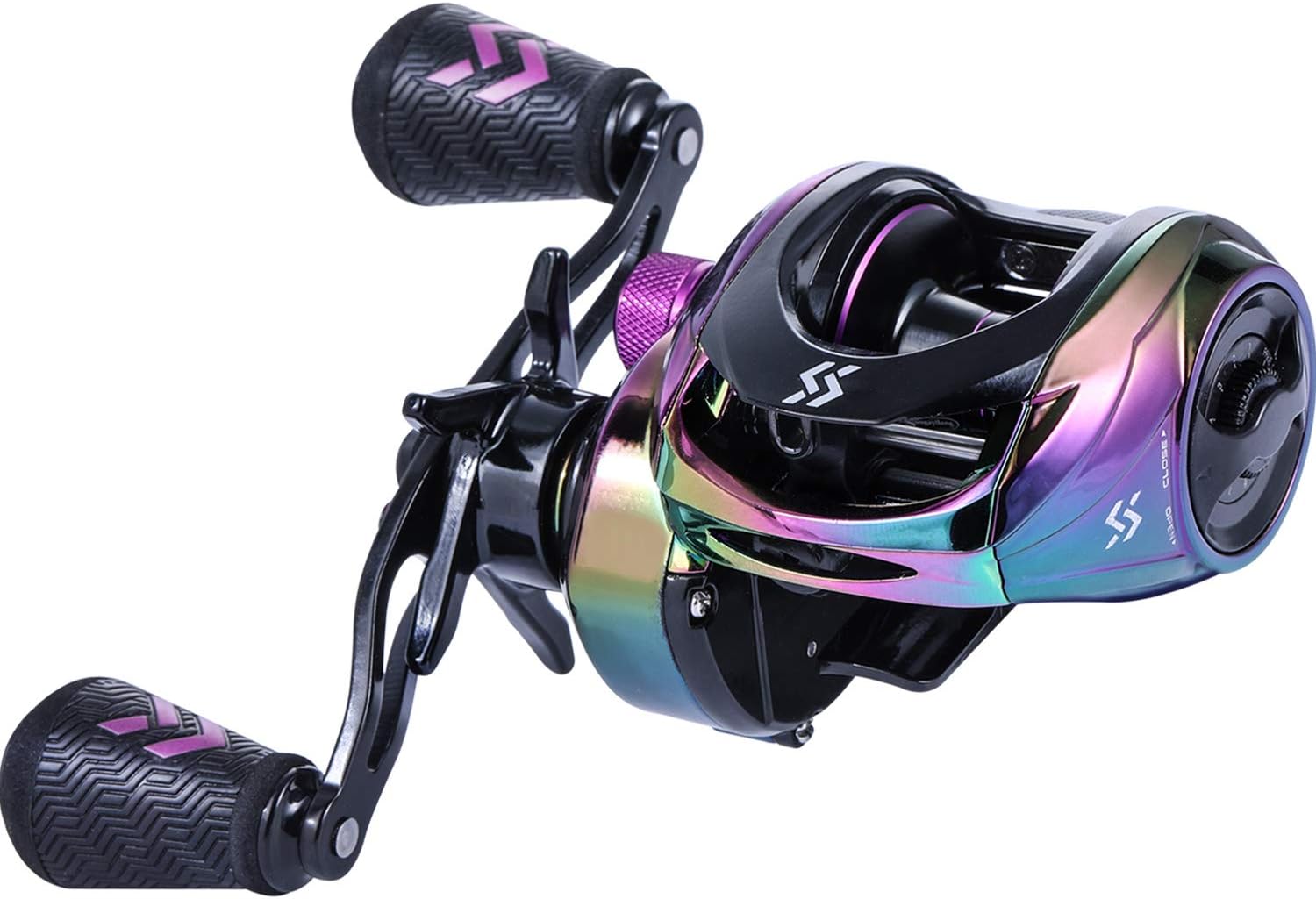 Baitcasting Reels - Colorful Fishing Reel, 8.0:1/7.3:1 Gear Ratios, 9+1 BB, Magnetic Braking System