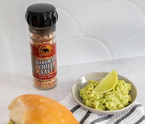 Miniatura 6 de African Dream Foods - Caja de regalo de sales picantes y condimentos | Paquete de 4 variedades con molinillo reutilizable | Condimento de humo de