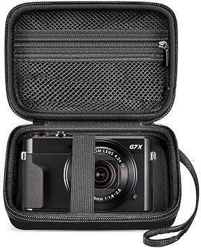 Camera Case for Canon PowerShot G7 X Mark II/ G7X Mark III Digital 4K Vlogging Camera, SX740/ SX730/ SX720/ SX620/ Ivy Mini/ CLIQ+2, for Sony ZV-1/ ZV-1F/ ZV-1 II, Point and Shoot 4K Video Camera Bag